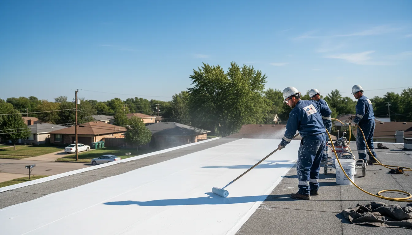 Commercial roof coating in Mill Village, PA near me